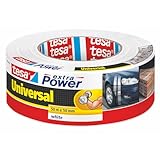 tesa extra Power Universal Gewebeband - Gewebeverstärktes Ductape zum Reparieren, Befestigen, Bündeln, Verstärken oder Abdichten - Weiß - 50 m x 50 mm
