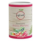 myfruits® Beerenmix - Happy Morning - Mischung aus gefriergetrockneten Früchten - Ohne Zuckerzusatz - Erdbeerscheiben, Himbeeren, schwarze Johannisbeeren (100g)