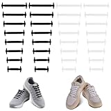 COYUN 2 Paar Elastische Silikon Schnürsenkel, Kinder & Erwachsene No Tie Shoelaces, Schnürsenkel ohne Binden Wasserdichte Flaches Elastikband für Sportschuhe, Laufschuhe und Freizeitschuhe