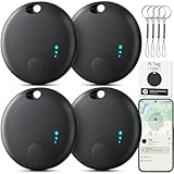Android Smart Tracker, 4 Pack Schlüsselfinder Key Finder kompatibel mit Google Mein Gerät Finden APP (Android NUR), Android Air Tag Bluetooth Key Finder für Gepäck,Brieftasche,Taschen,Koffer