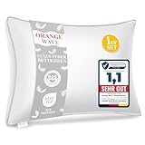 Orange Wave Kopfkissen 40x80cm Federkissen - 3-Kammer Daunenkissen 40x80 Kissen Daunen und Federn Bettkissen, RDS und ÖKO-TEX ergonomisches Schlafkissen – Doppelte Kombination aus Weichheit Stützkraft