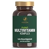 VITACTIV Multivitamin Komplex - 90 Multivitamin Tabletten - Vitamine A-Z plus Spurenelemente, ohne Vitamin K - Für z.B. Immunsystem - Hohe Bioverfügbarkeit, Hochdosiert, Vegan - Laborgeprüft in DE