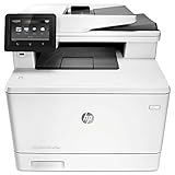 HP Color LaserJet Pro M477fdw Farblaserdrucker Multifunktionsgerät (Drucker, Scanner, Kopierer, Fax, WLAN, LAN, ePrint, Airpint, Duplex, NFC, USB, 600 x 600 dpi,24 Seiten/Min) weiß