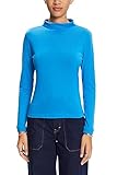 ESPRIT Rollkragen-Longsleeve aus Baumwollmix ,430/Blau, XL