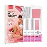 UZEXYA Wachsstreifen Haarentfernung Frauen Männer, Enthaarung Wachs Streifen Set für Gesicht Körper Bikini Zone, Sanft und Schnell für Langzeit Glatte Haut