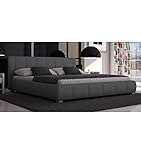Sedex Luna 180x200 cm Polsterbett Doppelbett Ehebett Hotelbett Designerbett Kunstleder - grau