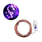 Warmhm USB Lichterkette Outdoor LED Lichterkette LED Outdoor Lichterkette Weihnachtslichterkette Outdoor Weihnachtsbeleuchtung Weihnachtslichterkette 8 Funktion Lichterkette Batterie 100