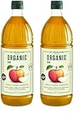 Eat Wholesome Roher Bio Apfelessig, mit der Essigmutter, Naturtrüb & ungefiltert, 1L (Packung mit 2)