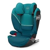 CYBEX Gold Kinder-Autositz Solution S-Fix, Für Autos mit und ohne ISOFIX, Gruppe 2/3 (15-36 kg), Ab ca. 3 bis ca. 12 Jahre, River Blue