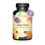 Gaba Vegavero® | Hochdosiert | 1.000 mg Gamma Aminobuttersäure pro Portion | Mit L-Theanin & Vitamin B6 | 120 vegane Kapseln | Ohne Zusätze & Laborgeprüft