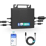 iRnergy Mikrowechselrichter 800 W, PV Wechselrichter Balkonkraftwerk Micro Wechselrichter MPPT, 5 Meter AC-Kabel, WLAN BT für Solarpanele