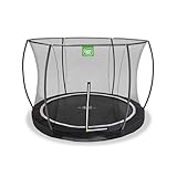 EXIT Toys Black Edition Rundes Inground Trampolin - ø244cm - Fußschutzsystem - Sicherheitsnetz mit Reißverschluss - Modernes Design - Rostfrei - Kleines Einbau-Trampolin für Kinder - Schwarz