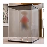 WECLMH Acryl Vitrine Schaukasten, Klar Staubdicht Abdeckung, Zahlen Lagerung Arbeitsplattenwürfel, Sammlerstücke, Modelle, Spielzeuge, Parfüms, Schutz Veranstalter Box, Holzsockel ( Color : Clear , Si