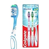 Colgate Max White Zahnbürste, mittel, 3-teilig