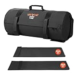 VEVOR Workout-Sandsack, strapazierfähige Powerbags Sandsack-Trainingstasche mit Griffen, einstellbar 11-34 kg für Fitness-Krafttraining, Cross-Training, Fitnessstudio-Übungen, Schwarz (ungefüllt)