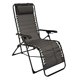 DEGAMO Relaxsessel Gartensessel Nizza, Metall und Kunstgewebe grau, faltbar, Outdoor