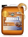 Martenbrown® Leinöl Firnis im 5l Kanister | Premium Holzöl 2-fach gekocht | Optimal für Innen & Außen | Natürlicher Schutz für alle Holzarten | Ideal für Möbel & Terrassen