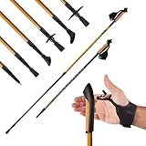 MSPORTS Nordic Walking Stöcke Carbon - aus hochwertigem - Superleicht - individuell einstellbar - auswählbar mit Tragetasche - Walking Sticks (Nordic Walking Stöcke Carbon + Tasche)