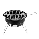 Mini tragbarer runder Camping-Grill-Grillständer, Herd, Outdoor-Camping, Wandern, Reisen, Angeln