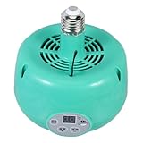 FONDOTIN Verstellbare Brutlampe Kükenheizung mit Heizlüfter Temperaturregelbare Wärmelampe für Hühnerstall und Reptilien Langlebiger Kunststoff Sanfte Warmluft Durchblutung