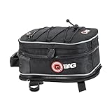 QBag Hecktasche Motorrad Motorradtasche Hecktasche 02 Motorradgepäck Tasche Hinterradgepäckträger, universell, einfache Montage mit Riemen, integrierte Spanngummis, 3,5-5 Liter Stauraum, schwarz