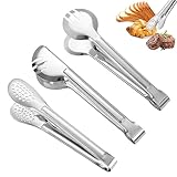 3 Stück Multifunktional Küchen Zange Edelstahl, Nudelzange,Salatzange,Wurstzange,Gebäckzange,Fleischzange,PastaZange,Spaghettizange,Grillzange Lang,Küchenzangen,Tongs Kitchen Servierzangen Set