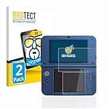 BROTECT (2 Stück Schutzfolie für Nintendo New 3DS XL Displayschutz Folie Ultra-Klar