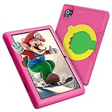 HotLight Kinder Tablet 10 Zoll, Android 13 Tablet für Kinder with Quad Core Processor, 6GB RAM + 64GB ROM + 128GB SD-Erweiterung, 5000 mAh, WLAN, Bluetooth, Tablet mit Dual-Kamera - Rosa