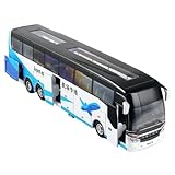 Modellauto im Maßstab Luxuriöses Elektro-Flughafen-Business-Bus-Legierungsautomodell Druckguss-Simulations-Stadttouristenbusmodell Fertiges Automodell(Air B)