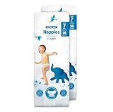 by Amazon Ultra Dry Windeln – Größe 7 (17 kg+) – 112 Windeln (2 Packungen à 56 Stück) (Früher Unter Der Marke Mama Bear, Identisches Produkt)