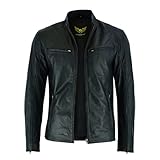 Leatherick Herren Premium Nappa Schafsleder Cafe Racer...