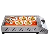 42.5*22cm Elektrogrill YUNRUX 50-300°C Steakgrill Edelstahl Easygrill Einfache Reinigung BBQ Grill Oberhitzegrill rauchfrei Elektrischer Grillofen tragbarer Tischgrill Camping Grillset Outdoor BBQ Set