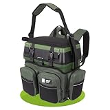 Zite Fishing [Multi Angelkoffer-Rucksack & Sitz-Kiepe in 1] Angeltasche inklusive 4x Tackle-Angelbox für Angelzubehör im Deckel, Angeltasche mit Boxen Angel Tasche Angeltaschen Angelrucksack mit Boxen
