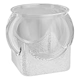Bruchs-Safe Fish Bowl-Desktop Aquarium für Betta-Fischchortklöte | Fischglas rot transparent | Runde Fischschale für Betta-Fischschildkröten, Heimdekoration