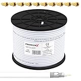 Premium X 100m Basic Koaxialkabel 135dB 4-Fach SAT...