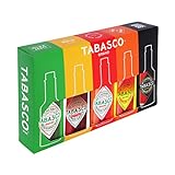 TABASCO Brand Geschenk-Set: 5 Glasflaschen scharfe Chili-Sauce (5*60ml) 100% natürlich - Schärfe-Anfänger bis Schärfe-Liebhaber kommen auf ihren Geschmack!…