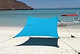 Neso Strandzelt mit Sandanker, tragbares Sonnendach - 2,1m x 2,1m – Patentierte mit verstärkten Ecken zur Stabilisierung (Blaugrün)