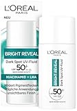 L'Oréal Paris UV Fluid LSF 50 - Schützt vor Sonnenstrahlen, Beugt Falten & Pigmentflecken vor, mit Vitamin C und E, Bright Reveal UV Fluid, 50 ml