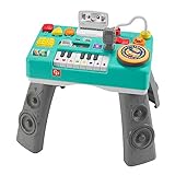 FISHER-PRICE Lernspaß DJ Spieltisch - musikalisches Lernspielzeug mit 3 Klavierspielmodi, Lichtern, 12 motorischen Aktivitäten und 100+ Lieder und Töne, spricht deutsch, ab 6 Monaten/ 1 Jahr, HRB63