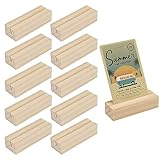 10 Stück Kartenhalter Holz,Tischkartenhalter Holz,Fotohalter,Menükartenhalter aus massives Kiefernholz,Postkartenhalter,Kartenhalter Tisch für Restaurants,Hochzeiten,Bankette,Partys,7 x 2,3 x 1,7 cm