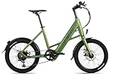 Adore E-Citybike 20' Alu Kompaktfahrrad C-200 Compact Bike Heckmotor 45NM / 10,4Ah Metallic-Grün matt