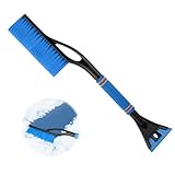 Eiskratzer Auto mit Besen Autoscheiben Schneeentferner Auto Windschutzscheibe Schneeschaufel Schneebürste Scheibenenteiser Einziehbar Schneebesen Auto Schneeräumung Scheibenkratzer Winter für Auto