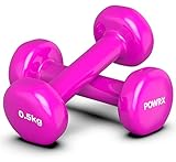 Vinyl Hanteln Paar (2 x 0,5 kg (Rosa)) Ideal für Gymnastik Aerobic Pilates 0,5 kg – 10 kg I Kurzhantel Set