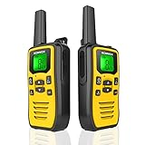 Walkie Talkie Professional für Erwachsene, Walky Talky Outdoor Ausrüstung Funkgerät Set, Funkgerät Survival Ausrüstung (Gelb, 2-teilig)