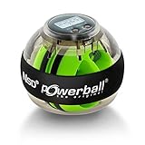 Powerball Autostart Max, gyroskopischer Handtrainer inkl. Aufziehmechanik und Drehzahlmesser, transparent-grau, das Original von Kernpower