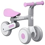 TULANO Scout 20 Pink | Kinder Laufrad Lauflernrad Erstes Fahrrad Dreirad | ab 1 bis 3 Jahren | ohne Pedal mit 3 Rädern | höhenverstellbarer Sattel | Lenkradschloss | Kleinkinder | Ultraleicht | Rosa