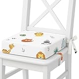 Kindersitzerhöhung Sitzerhöhung Stuhl Kind 32x32x8 cm - Sitzkissen Kinder Booster Seat Stuhlerhöhung Kissen für Kleinkind beim Esstisch Stuhlkissen und Babysitz Safari