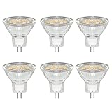 6 Stück GU4 MR11 3W LED Spot, Ersetzt 20W 30W Halogenlampen Reflektor, Warmweiß 3000K, 300LM, AC/DC 12V-24V, Nicht Dimmbar, 120° Abstrahlwinkel, mit Schutzglas, 35mm*35mm