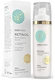 Cosphera - Retinol Performance Serum 50 ml - mit Hyaluronsäure - veganes hochdosiertes Konzentrat Gel für Gesicht, Hals- Anti-Falten Feuchtigkeitsbehandlung für Frauen und Männer