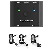Uhidka 8K USB C KVM Switch USB C Switch 2 In1 Out 8K@30Hz 4K@120Hz PD 100w 10Gbps Datenübertragung